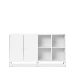 Pair side table, New white 101, white lacquered legs