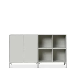 Pair side table, Nordic 09, chrome legs