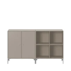 Pair side table, Truffle 141, chrome legs