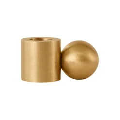 Palloa candle small, Brushed brass