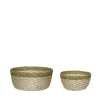 Palm baskets 2-pack, Nature-green