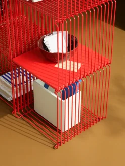 Panton Wire Single shelf 34,8x34,8x34,8 cm, Rosehip