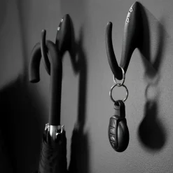 Papa clothes hook, black, structure