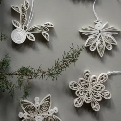 Paper Angel Christmas ornament, white