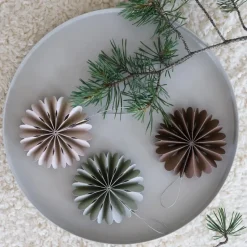 Paper Flowers Christmas ornament, sand