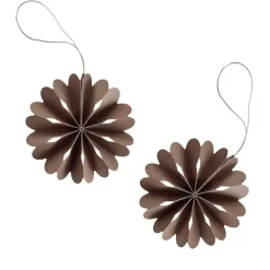 Paper Flowers Christmas ornament, coffee