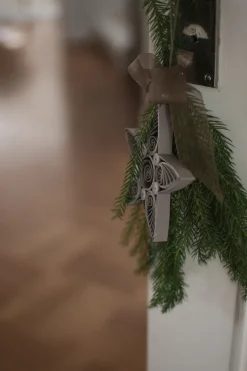 Paper star Christmas decoration 13 cm, Mole