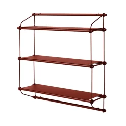 Parade shelf, Oxide red, 3 shelves