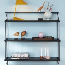 Parade shelf, Oxide red, 3 shelves