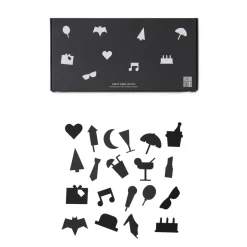 Party icons to letter board 20 pieces, black