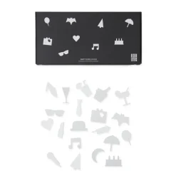 Party icons to letter board 20 pieces, white