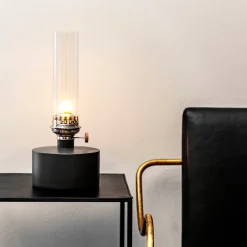 Patina oil lamp, large, Black
