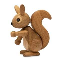 Peanut Squirrel decoration 8.5 cm, Oak