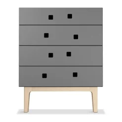 Peep B3 dresser, Slate grey, white-pigmented oak