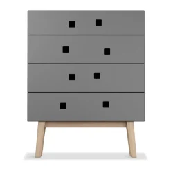 Peep B3 dresser, Slate grey, retro, oak stand