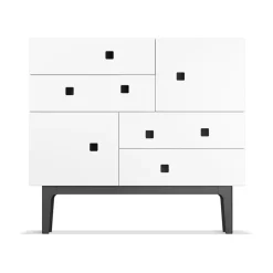 Peep B1 dresser, White, black lacquer