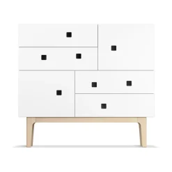 Peep B1 dresser, White, white-pigmented oak