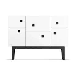 Peep C2 cabinet, White. black lacquered