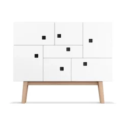 Peep C1 cabinet, White. retro. oak stand