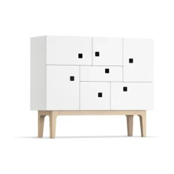 Peep C1 cabinet, White. White pigmented oak