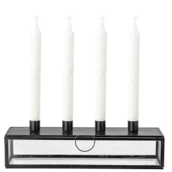 Pelo advent candle 34 cm, Black-clear