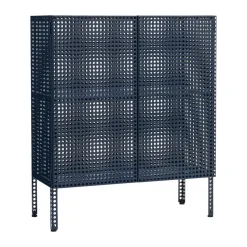 Perforated Cabinet cabinet medium, Steel blue