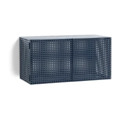 Perforated Cabinet wall cabinet small, Steel blue