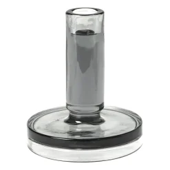 Petra candle sticks smoked pearl dark grey, 14 cm