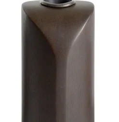 PI candle holder 3 parts, Dark brown stained mahogany