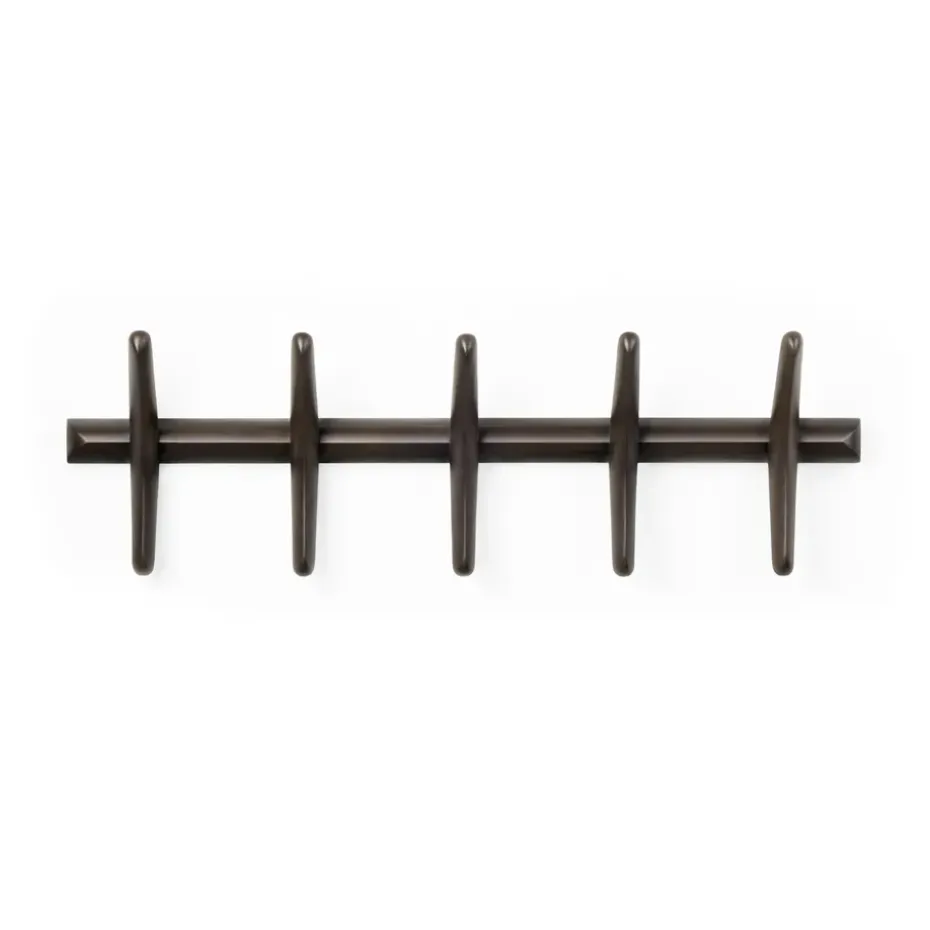 PI clothes hanger 70 cm, Dark brown stained mahogany