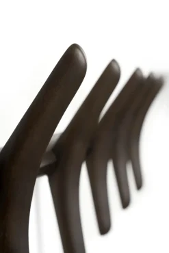 PI clothes hanger 70 cm, Dark brown stained mahogany