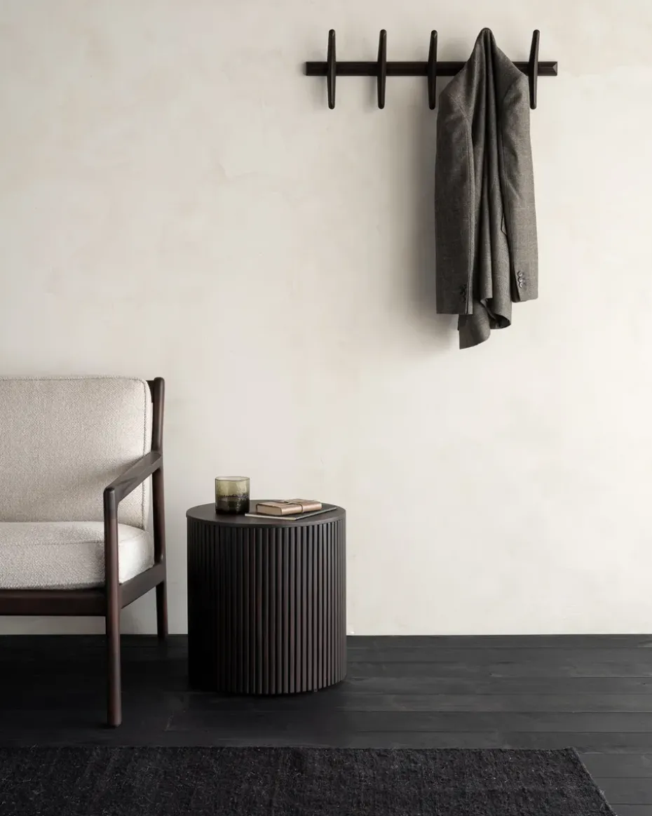 PI clothes hanger 70 cm, Dark brown stained mahogany