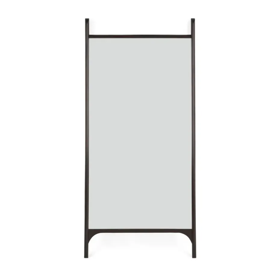 PI floor mirror 80x200 cm, Dark brown stained mahogany