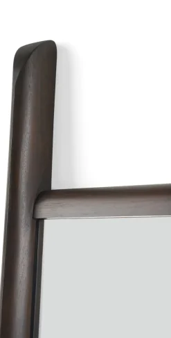 PI floor mirror 80x200 cm, Dark brown stained mahogany