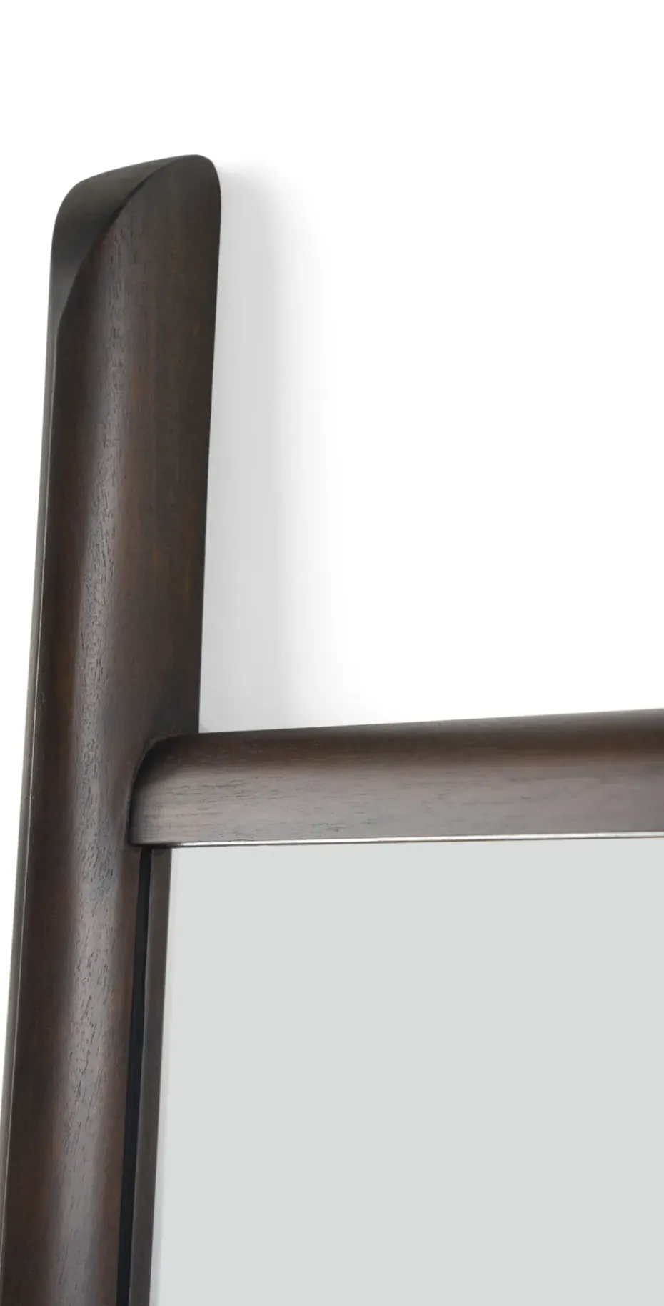 PI floor mirror 80x200 cm, Dark brown stained mahogany