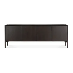 PI Sideboard, Teak dark brown, 4 doors