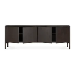 PI Sideboard, Teak dark brown, 4 doors