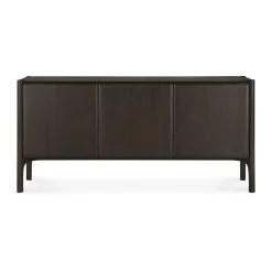 PI Sideboard, Teak dark brown, 3 doors