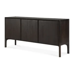 PI Sideboard, Teak dark brown, 3 doors