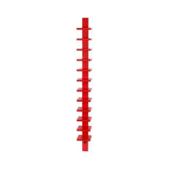 Pilaster wall shelf, Red stained