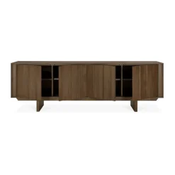 Pillar sideboard, Wild brown teak, 220 cm
