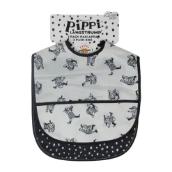 Pippi Cirkus Bib 2-pack, Multi