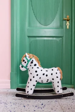 Pippi rocking horse, White-black