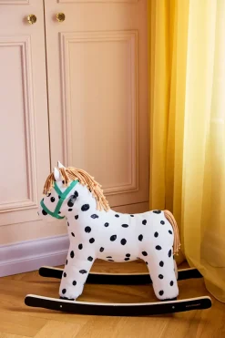 Pippi rocking horse, White-black
