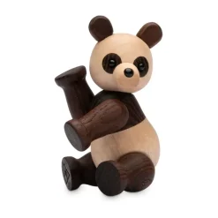 Pixi Panda decoration maple 9 cm, Brown