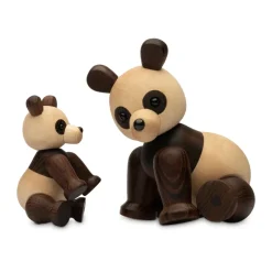 Pixi Panda decoration maple 9 cm, Brown