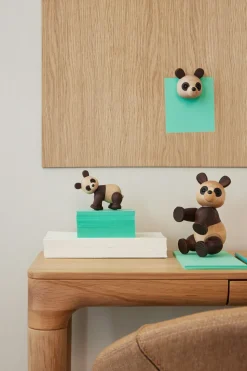 Pixi Panda decoration maple 9 cm, Brown