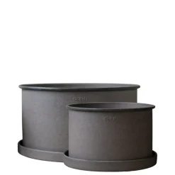 Plant pot with Saucer 2-pack, Brown