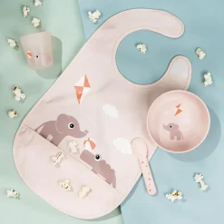 Playground bib with velcro, Powder