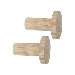 Point hook long 2 pack, Oak